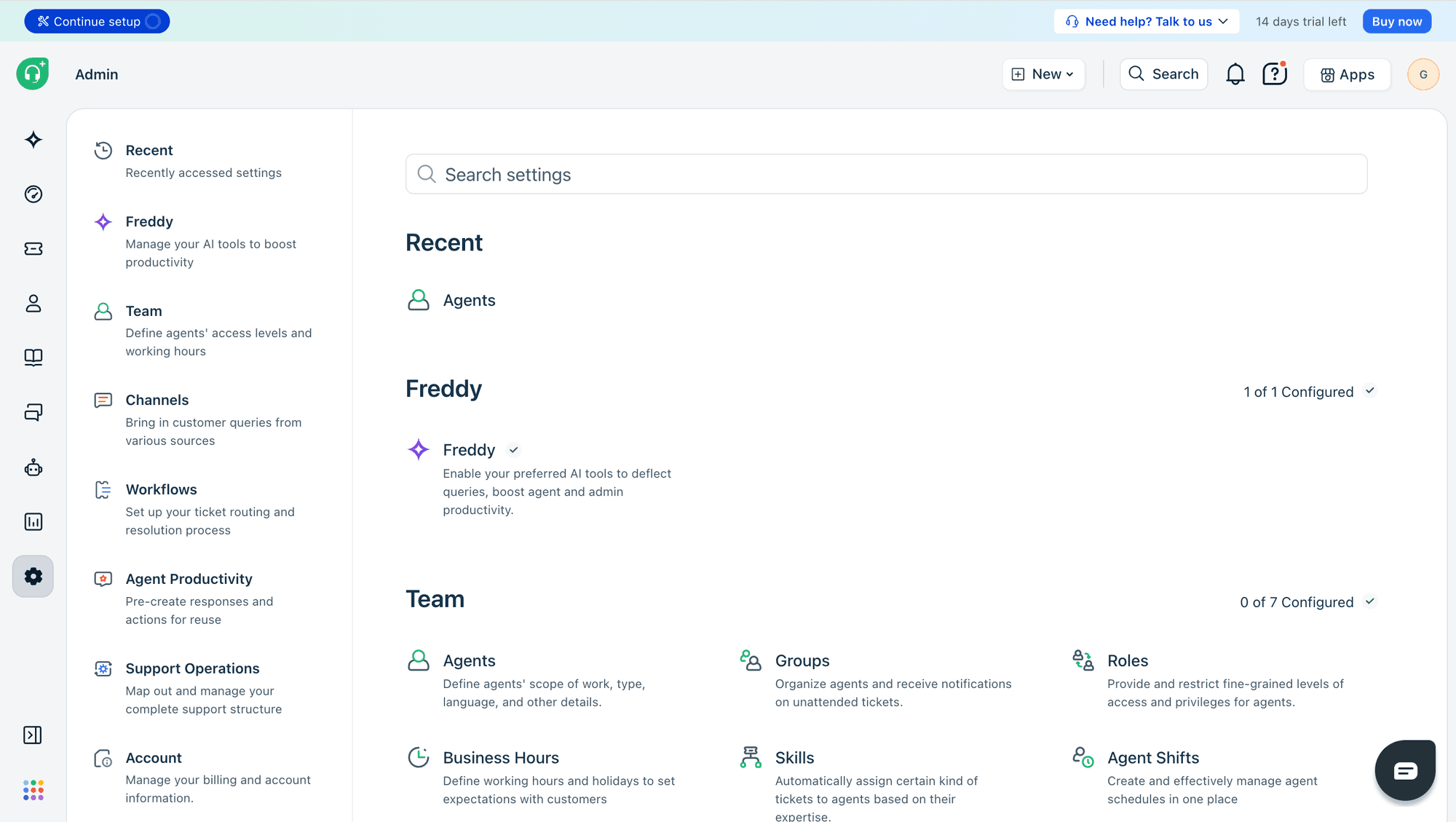 Freshdesk Admin — Agents