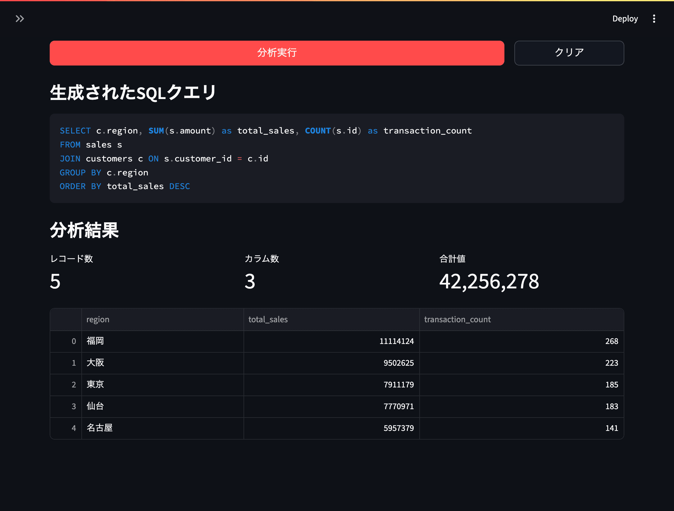 アプリのスクリーンショット