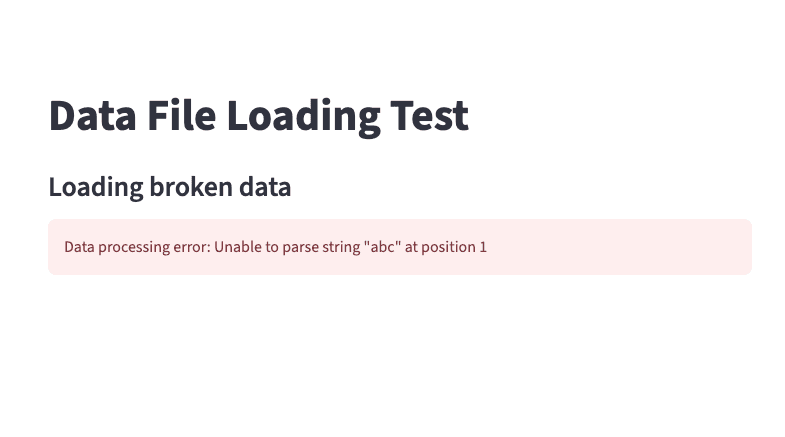 error-Unable to parse string