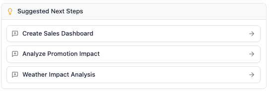 AI suggesting next actions