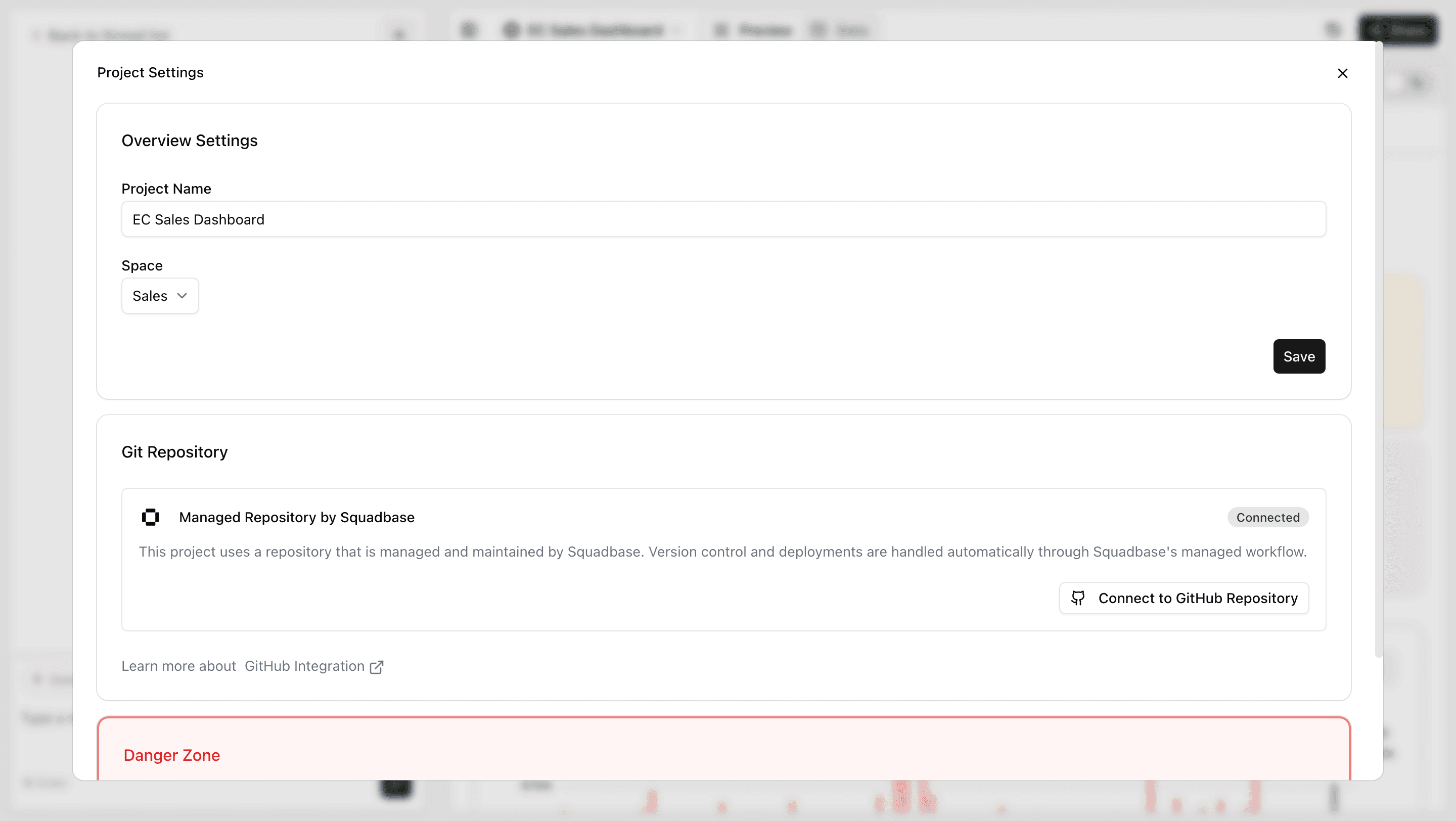 Connect to GitHub Repository