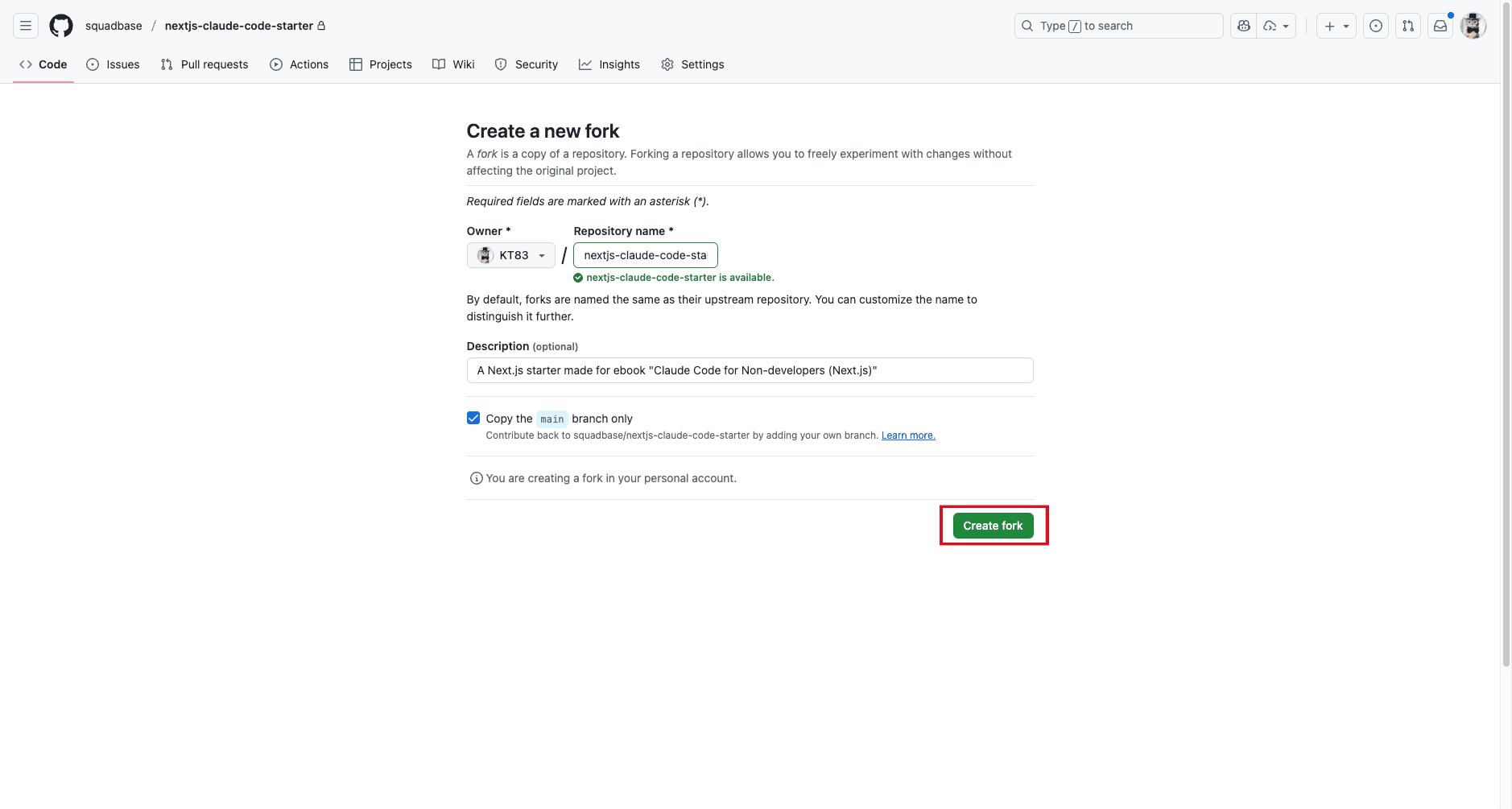create to fork