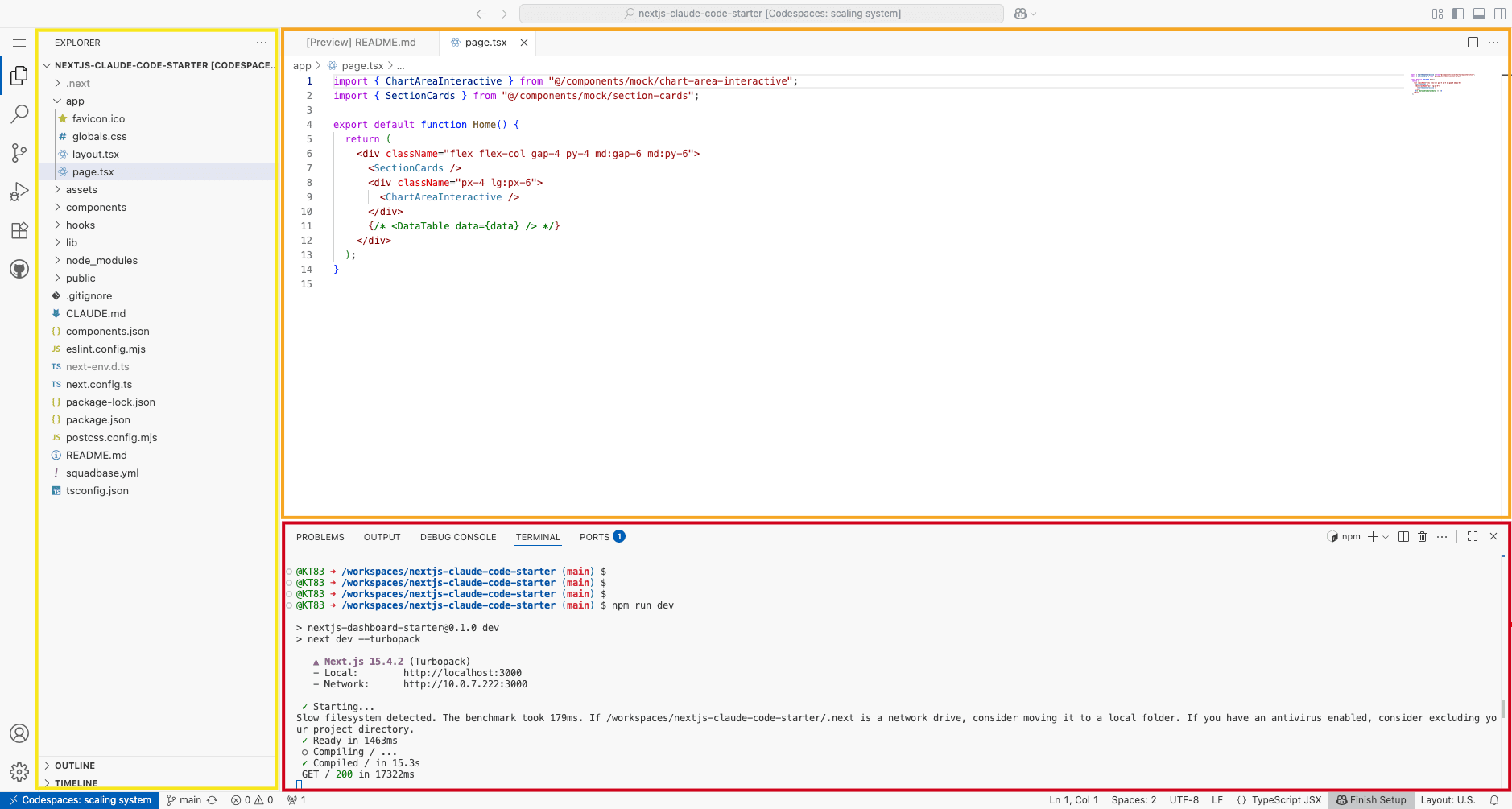 set up to codespaces