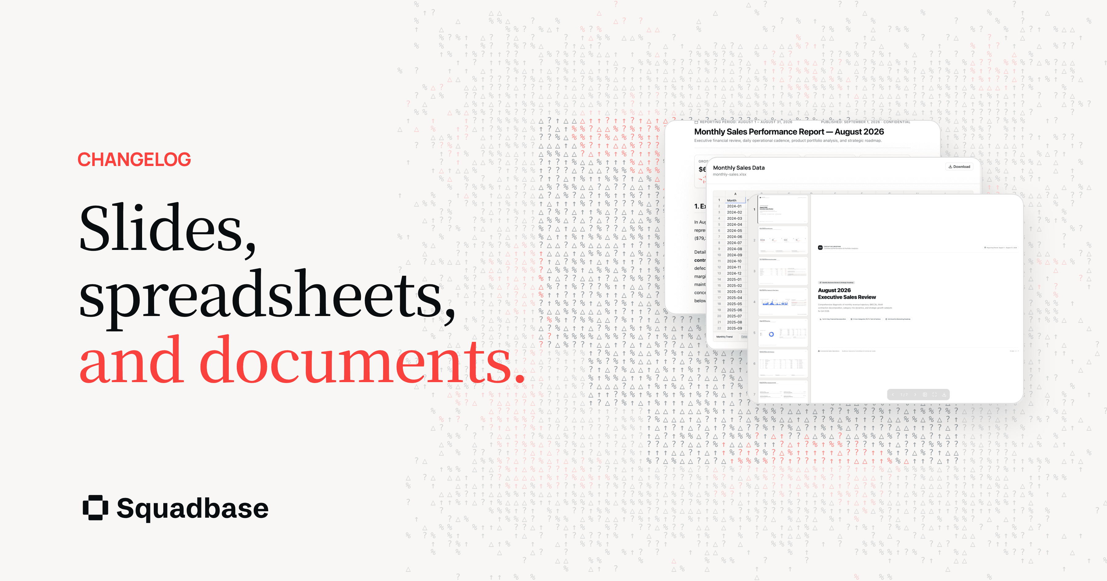Create and view slides, spreadsheets, and documents in your project
